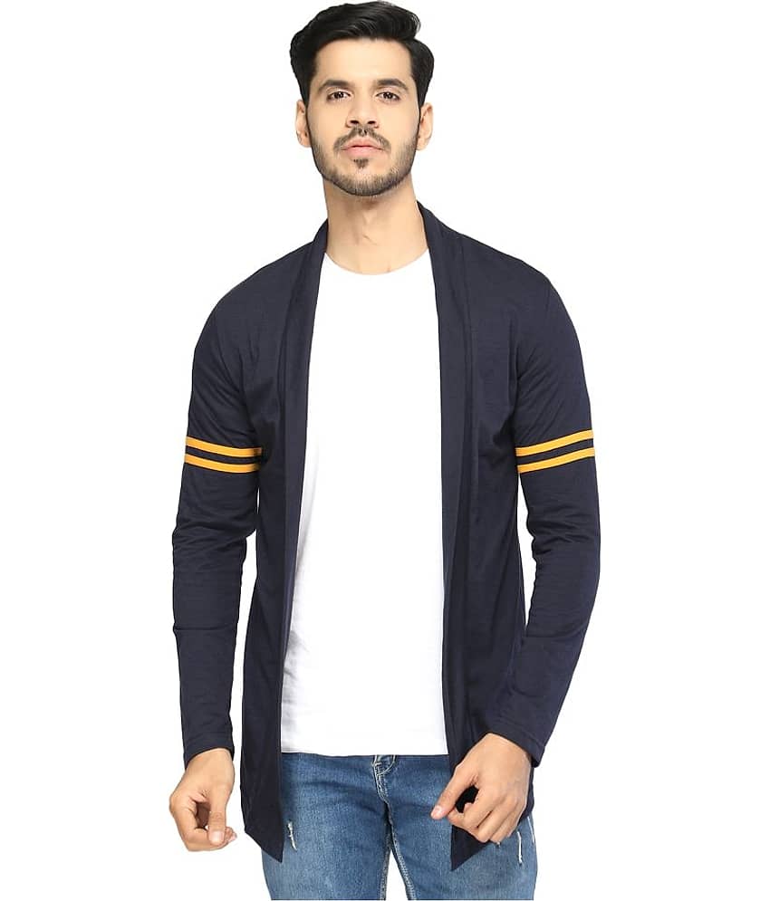 Glito Navy Shawl Neck Sweater Single
