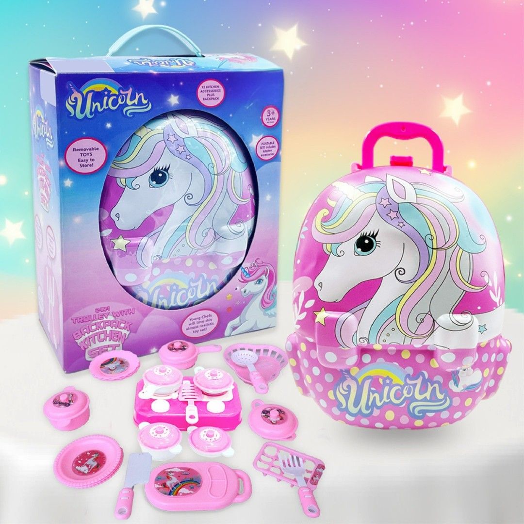 PlayMagic Backpack Kitchen Set Unicorn