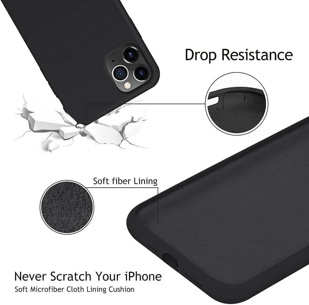 LIRAMARK Liquid Silicone Soft Back Cover Case for Apple iPhone 11 Pro Max