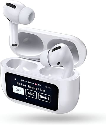 COREGENIX A9pro Touch Screen ANC Bluetooth True Wireless (TWS) In Ear 32 Hours Playback Active Noise cancellation IPX4(Splash & Sweat Proof)