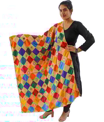 Sahej Suits & Phulkari Multicoloured Chiffon Dupatta