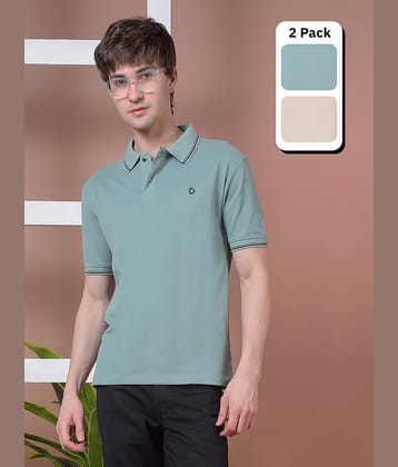 Dollar Men Cotton Regular Fit Solid Polo T Shirt ( Multicolor4 )