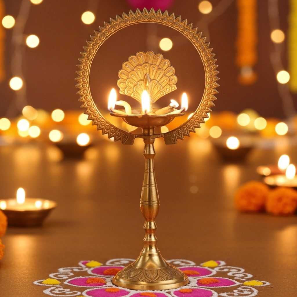 Brass Deepak More Charkar 8 (FMAS656 E)