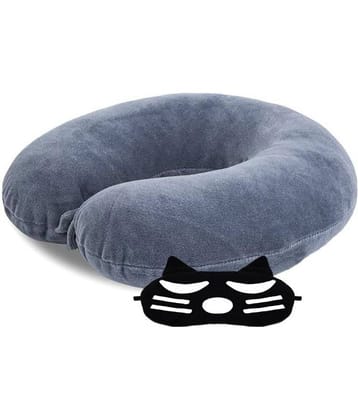 JUZZII Grey Neck Pillow,Eye Shade ( Pack of 2 )