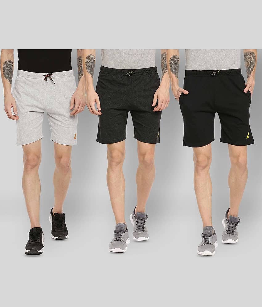 Ardeur - Multi Cotton Blend Men's Shorts ( Pack of 3 )