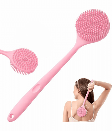 THRIFTKART - Soft Silicone Back Scrubber with Long Handle for Shower & Bath | Flexible Exfoliating Brush with Gentle Bristles for Smooth Skin | Body Scrubber for Men, Women & Boys | Ideal for Body Wash & Bathing