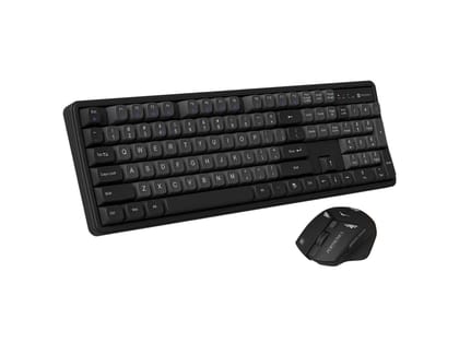 Portronics Key9 Combo Wireless Receiver, Noise-free Typing, Ergonomic Mouse, Adjustable DPI