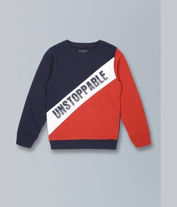PLUM TREE Pack of 1 Boys Cotton Blend Sweatshirt ( Navy )