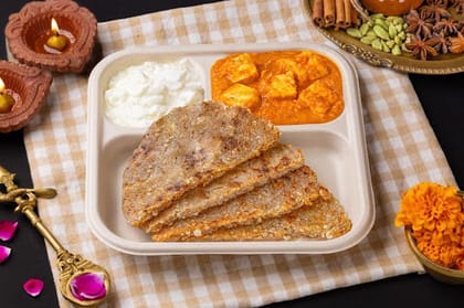 Sabudana Paratha & Paneer Makhani Vrat Thali