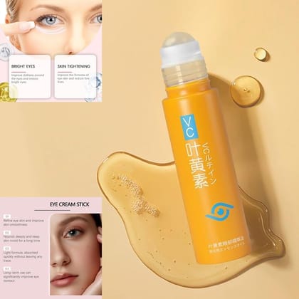 VC Eye Oil Roll-On | Vitamin C & Lutein Infused Under Eye Serum | Refreshing Roller for Dark Circles, Puffiness & Tired Eyes | Lightweight Hydration & Brightening Care