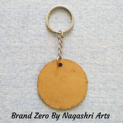 Brand Zero MDF Key Chain Round Design - Select Your preferred Size & Thickness