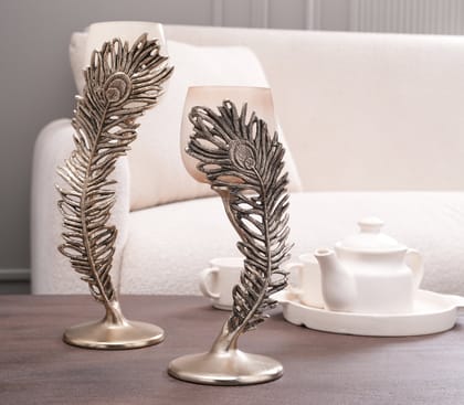 FEATHERED FLAME Candle Holder-Large