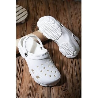 Ayansh Sales Comfort, Anti-Skid Clogs Sandal For Men (White)