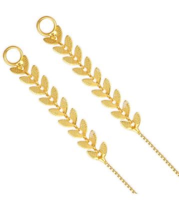 Vighnaharta - Golden Ear Chain Earrings ( Pack of 1 )
