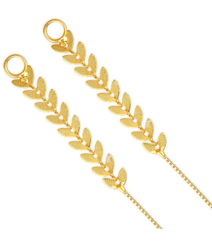 Vighnaharta - Golden Ear Chain Earrings ( Pack of 1 )
