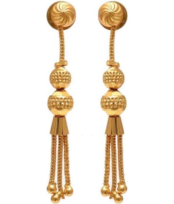 Jewar Mandi - Golden Danglers Earrings ( Pack of 1 )