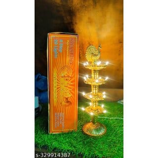 2 Layer New Electric Gold LED Bulb Lights Diya