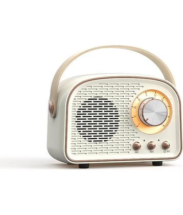 Walrus WL-RETRO-16 3 W Bluetooth Speaker Bluetooth V 5.0 with USB,SD card Slot Playback Time 3 hrs Beige