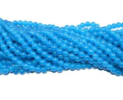 Sky Blue Round Painted Glass Beads For Jewelry Making , 10 MM , (BWGB-293) Sold By Per String of Approx 80 Pcs-Per String of Approx 80 PCS (120 Gram) / Sky Blue / 10 MM