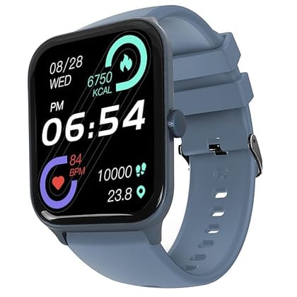 uWear Javelin 2.01 HD IPS Display, Bluetooth Calling, 200+ Watch Faces,100+ Sports Mode, Rotating Crown, Heart & SpO2 Monitoring, AI Voice Assistance, Water Resistant Smartwatch (Blue)