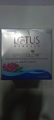 Lotus herbals white glow skin whitening brightening Nourishing night cream 60 g