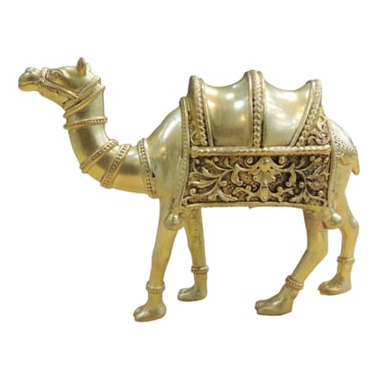 Brass Camel Showpiece Statue for Home Decor & Office Table, Height : 4 Inch (BSMAS1937 C)