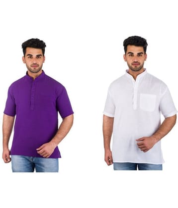 DESHBANDHU Cotton Multi Cotton Kurta Pack of 2