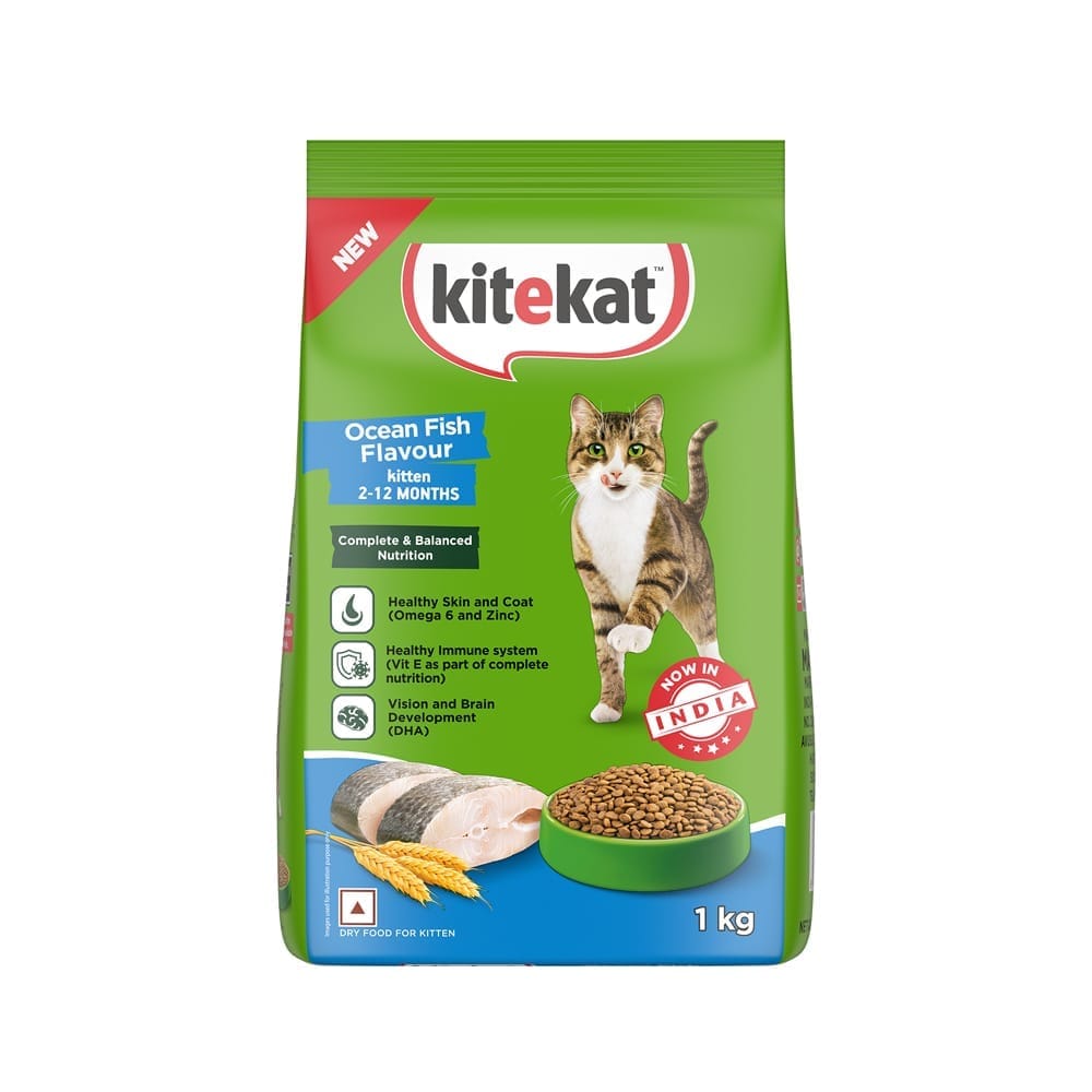 Kitekat Ocean Fish Flavour Kitten (2-12 Months) Dry Cat Food 1kg