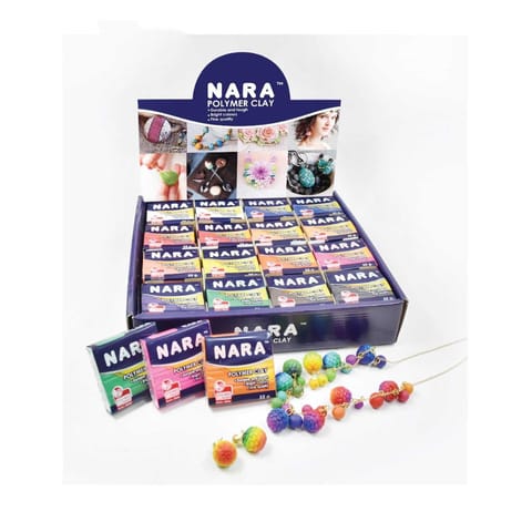 Artline Nara Clay Box of 12 Basic Colors, 48 Bars of Polymer Clay