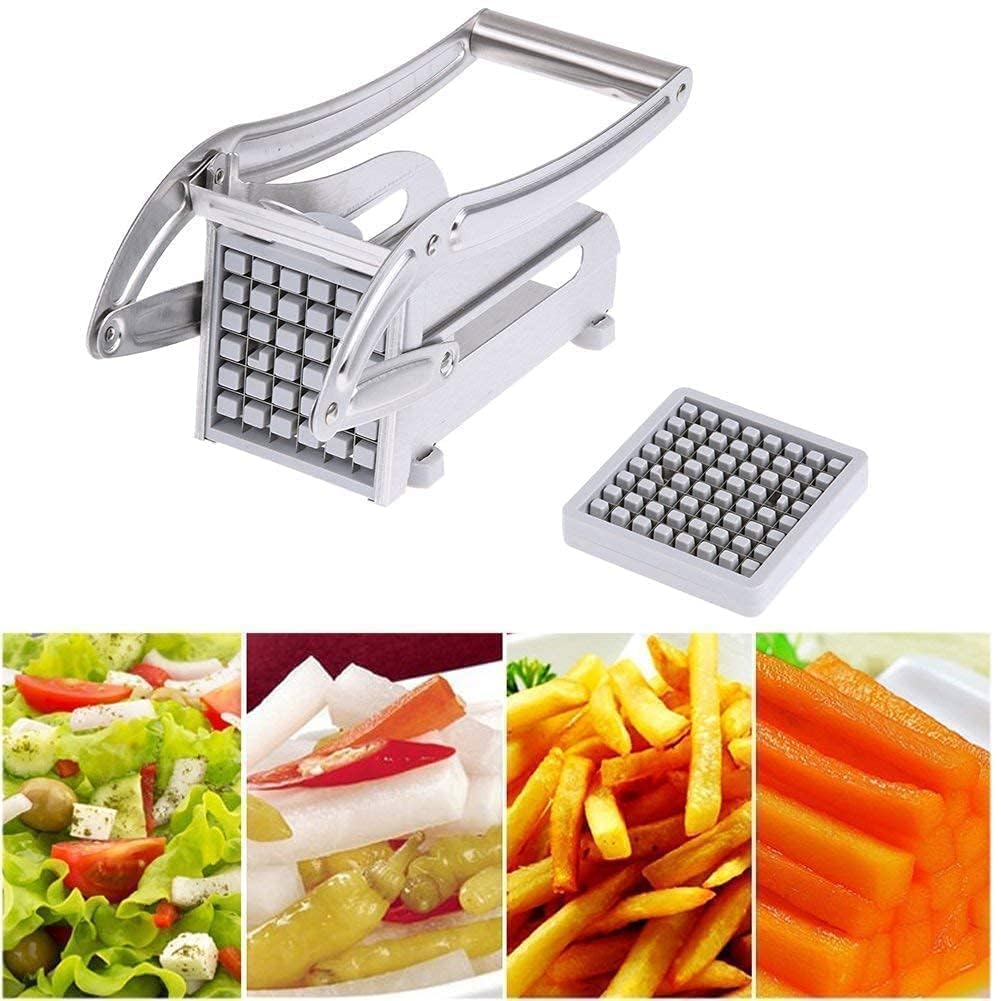 Stainless Steel Home French Fries Potato Chipser, Salad Chipser Strip Cutting Cutter Machine Maker Slicer Chopper Dicer Snacks Finger