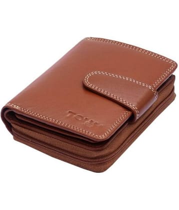 Tough Women Casual Black Genuine Leather Wallet - Regular Size (11 Card Slots)