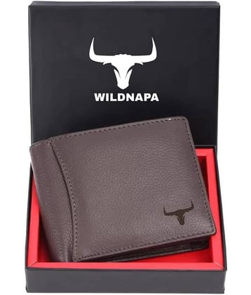 WILDNAPA 100% Leather Solid Men's Regular Wallet With 8 Slots For Card ( Green , Pack of 1 )