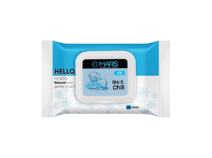 MARS Refreshing Wet Wipes for Face, Refreshing & Skin Hydration, Soothing for skin, pH Balance & Alcohol Free, Nourishing Facial Cleansing - ICE MARS Refreshing Wet Wipes for Face, Refreshing & Skin Hydration, Soothing for skin, pH Balance & Alcohol Free, Nourishing Facial Cleansing - ICE