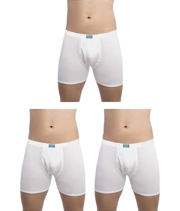 Amul comfy White Cotton Men's Trunks ( Pack of 3 )