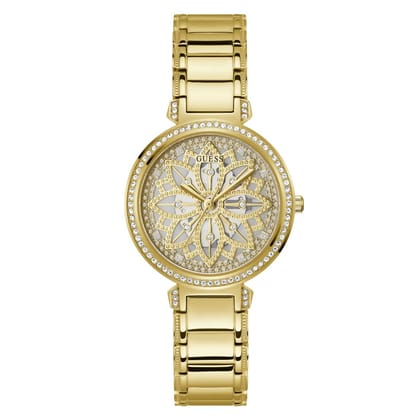 Guess Women 36 mm Gold Dial Analog Watch- GW0528L2-Gold