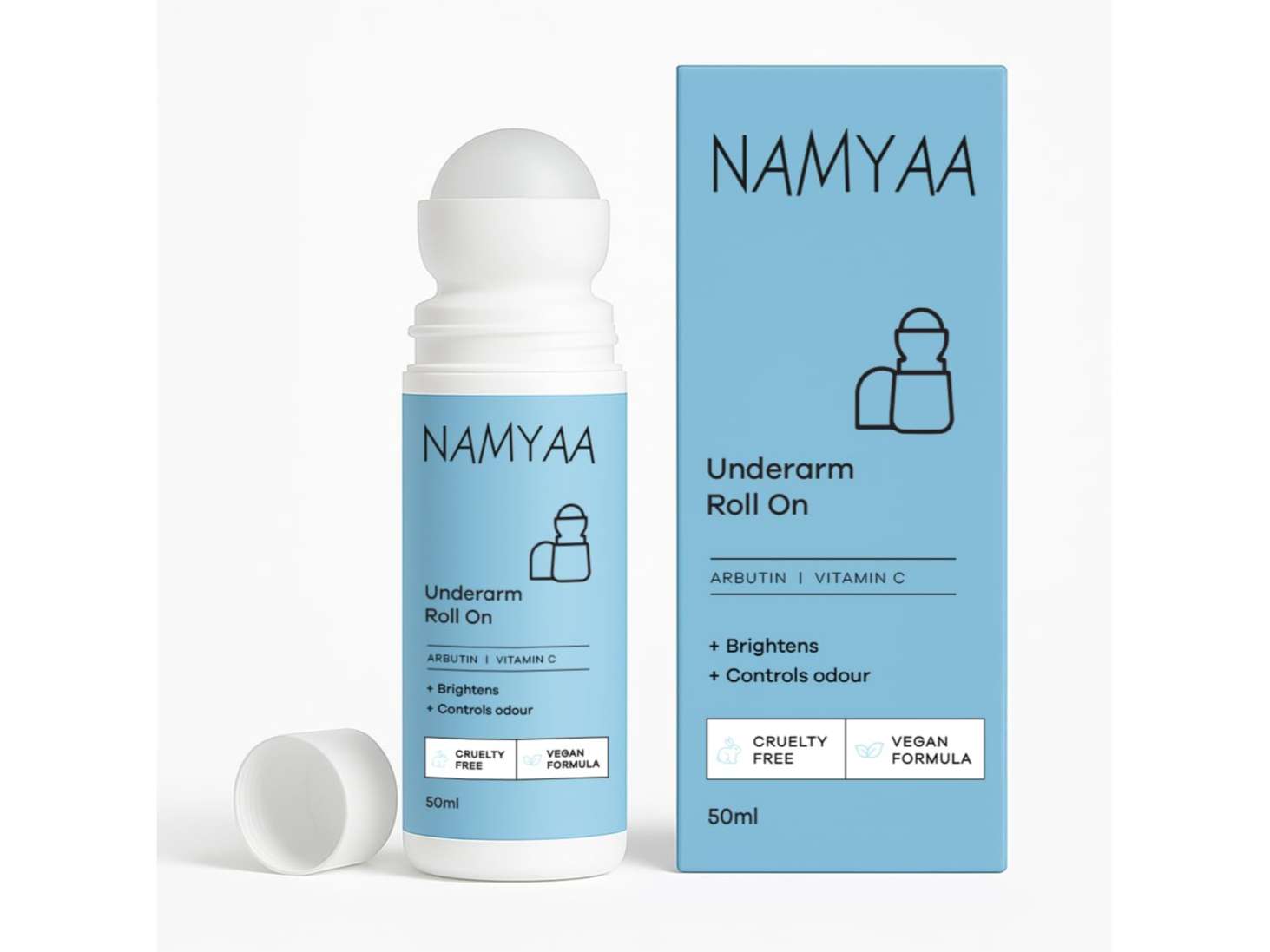 Namyaa Underarm Roll On with 4% AHA BHA and 6% Brightening Complex, 50ml - Pack of 1