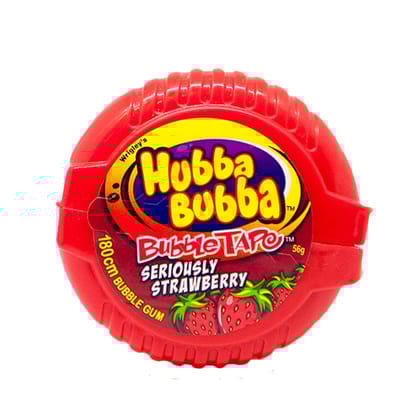 Wrigley's Hubba Bubba Snappy Strawberry Bubble Tape, 56 gm