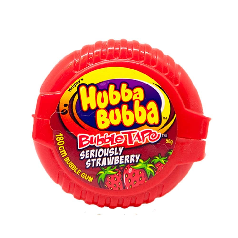 Wrigley's Hubba Bubba Snappy Strawberry Bubble Tape, 56 gm