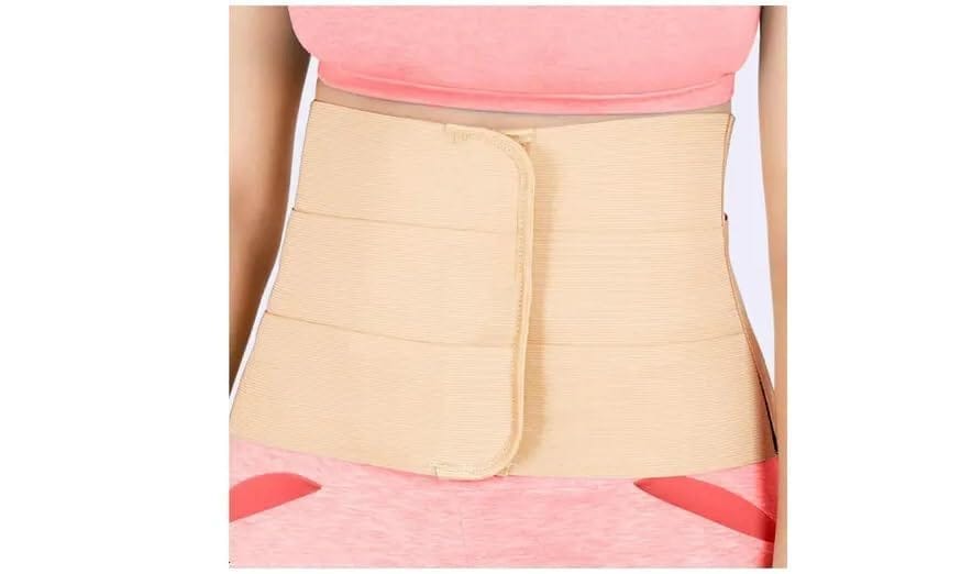 Rubber abdominal belt after delivery for tummy reduction| Lumbo Sacral| Lower Back Pain Relief| Breathable Belt for Men and Women Universal (Waist-Small,Medium,Large,XL)