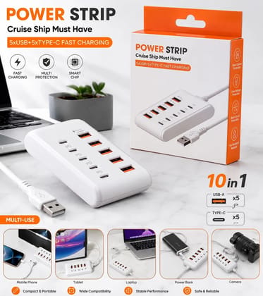 10-in-1 USB & Type-C Hub Adapter | Multiport USB Type-C Hub with Multiple Ports | High-Speed Data Transfer Hub for Laptop, PC, MacBook & Other Devices 10-in-1 USB & Type-C Hub Adapter | Multiport USB Type-C Hub with Multiple Ports | High-Speed Data Transfer Hub for Laptop, PC, MacBook & Other Devices
