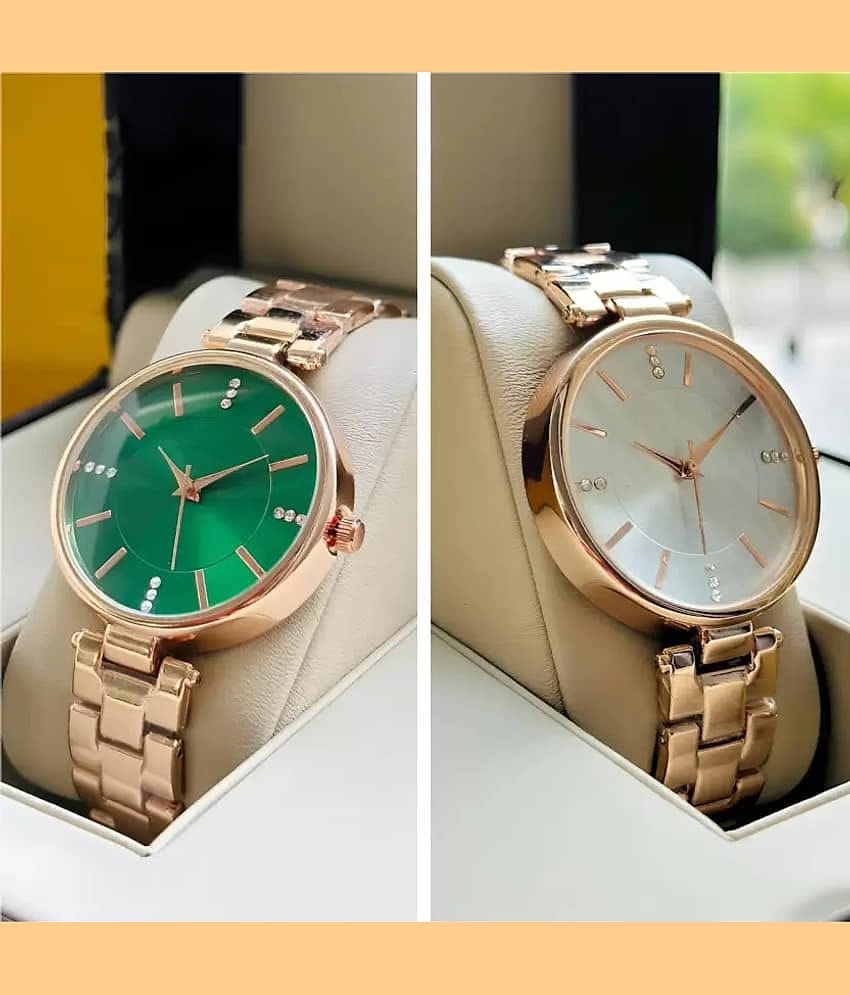 EEWHI Rose Gold Metal Analog Womens Watch