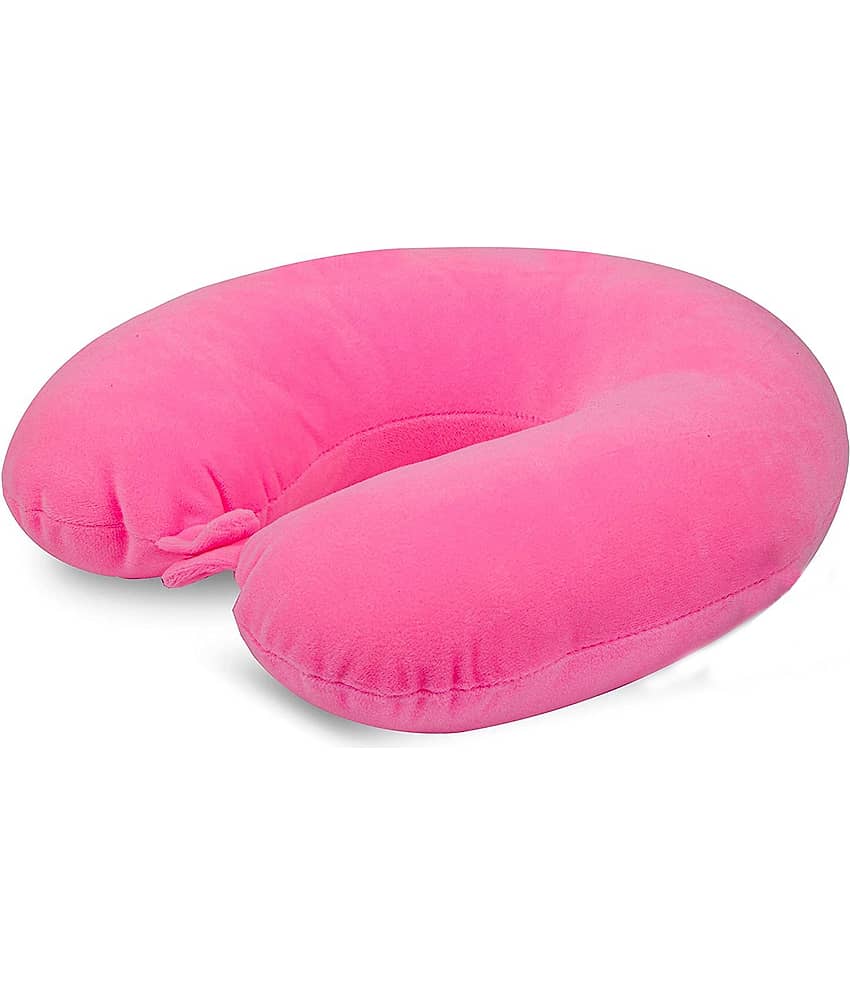 JUZZII Pink Neck Pillow ( Pack of 1 )