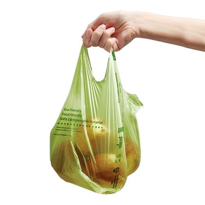 Enviclean Compostable Grocery Carry Bag (500 kg) | Flexo Printed Multicolor | High-Strength Grocery Packaging