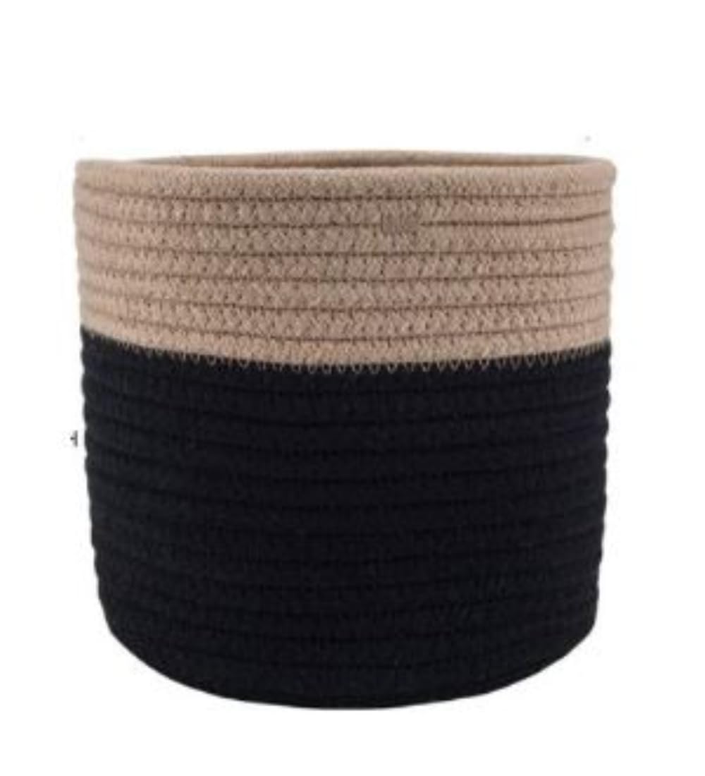 Generic Cotton Flower Pot With Out Lid (Beige-Black)-PID66390