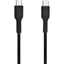 Champion Type-C to C 3Amp Data Sync & Charging Cable Fishnet 1M for all Android & USB Type-C Devices (Black)