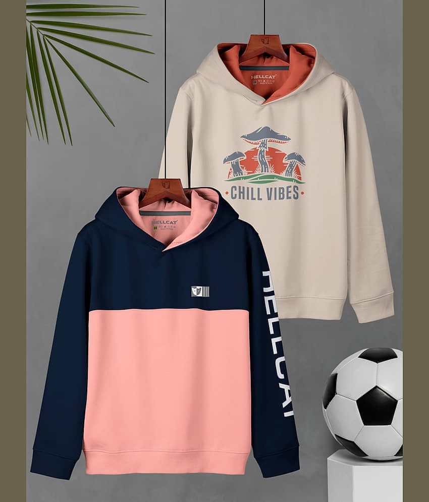 HELLCAT Pack of 2 Boys Cotton Blend Sweatshirt ( Maroon )