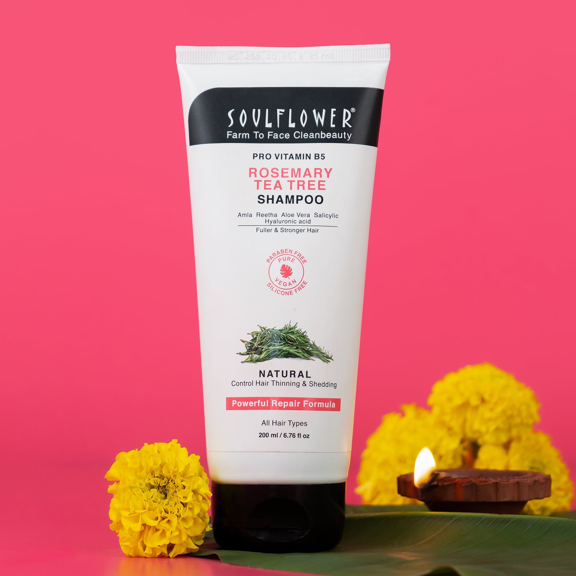 Rosemary Tea Tree Shampoo with 2% Salicylic Acid, 1% Niacinamide 200 ml