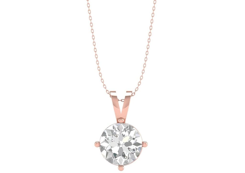 Classic Round Solitaire Necklace