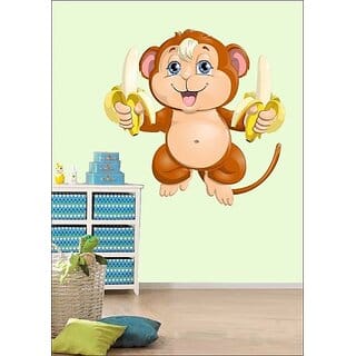 Homeberry Baby Panda and Magical Tree Large Self Adhesive Sticker (Pack of 2)