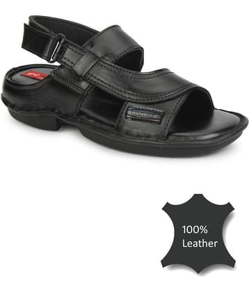 Fashion Victim Black Leather Sandals